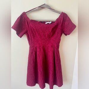 LUSH Burgundy Lace Dress